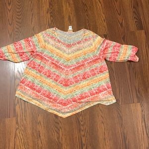 Ruby Rd Top Coral hues sz 2x